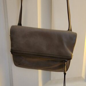 Hobo Mari International Leather Crossbody Bag Travel Gray
